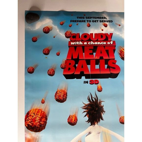 Cloudy with a Chance of Meatballs Original Movie Poster 40" X 27" - Picture 5 of 7